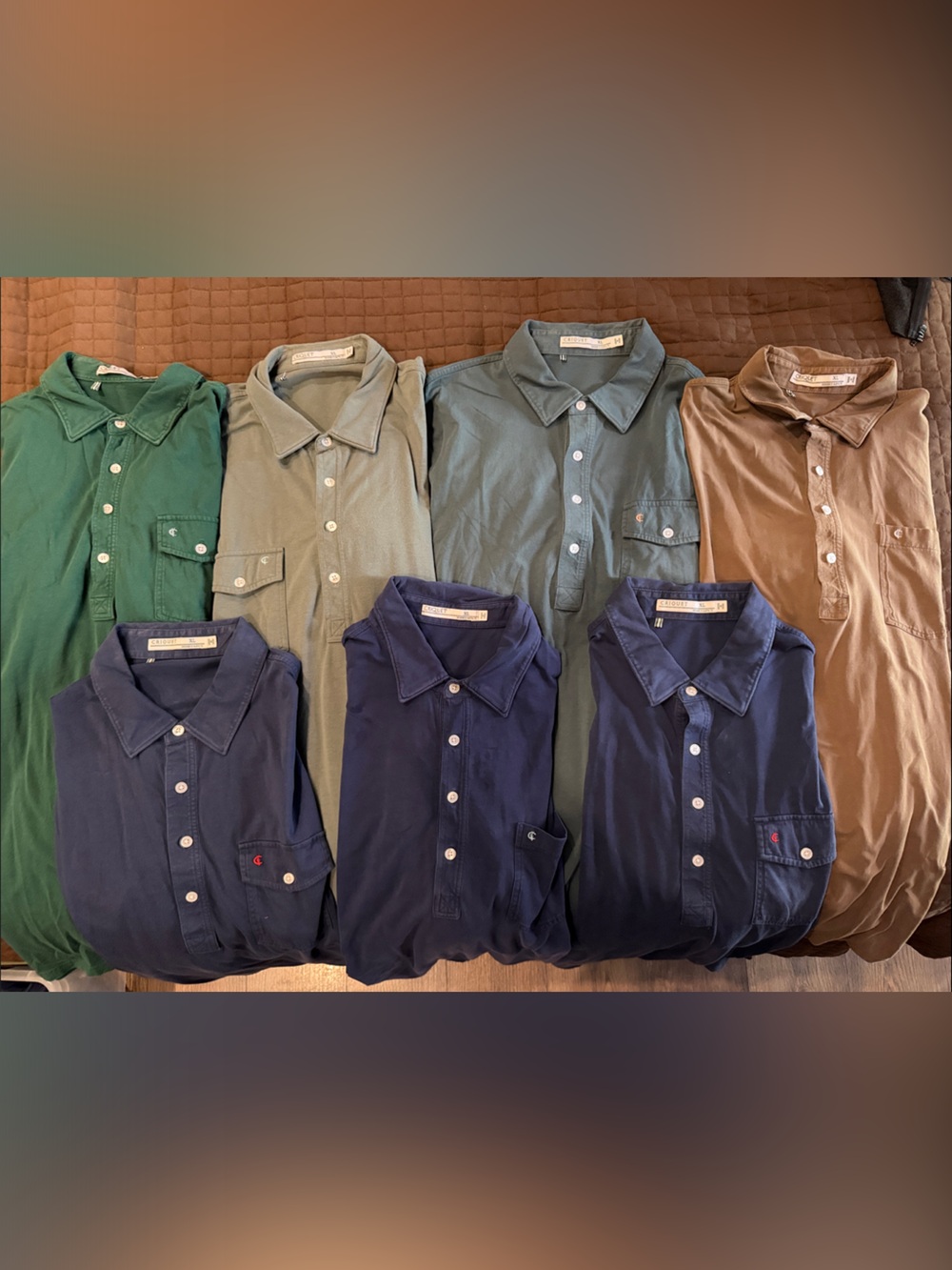 7 Criquet Men's Polo Shirts - Green, Olive, Teal, Brown, Navy